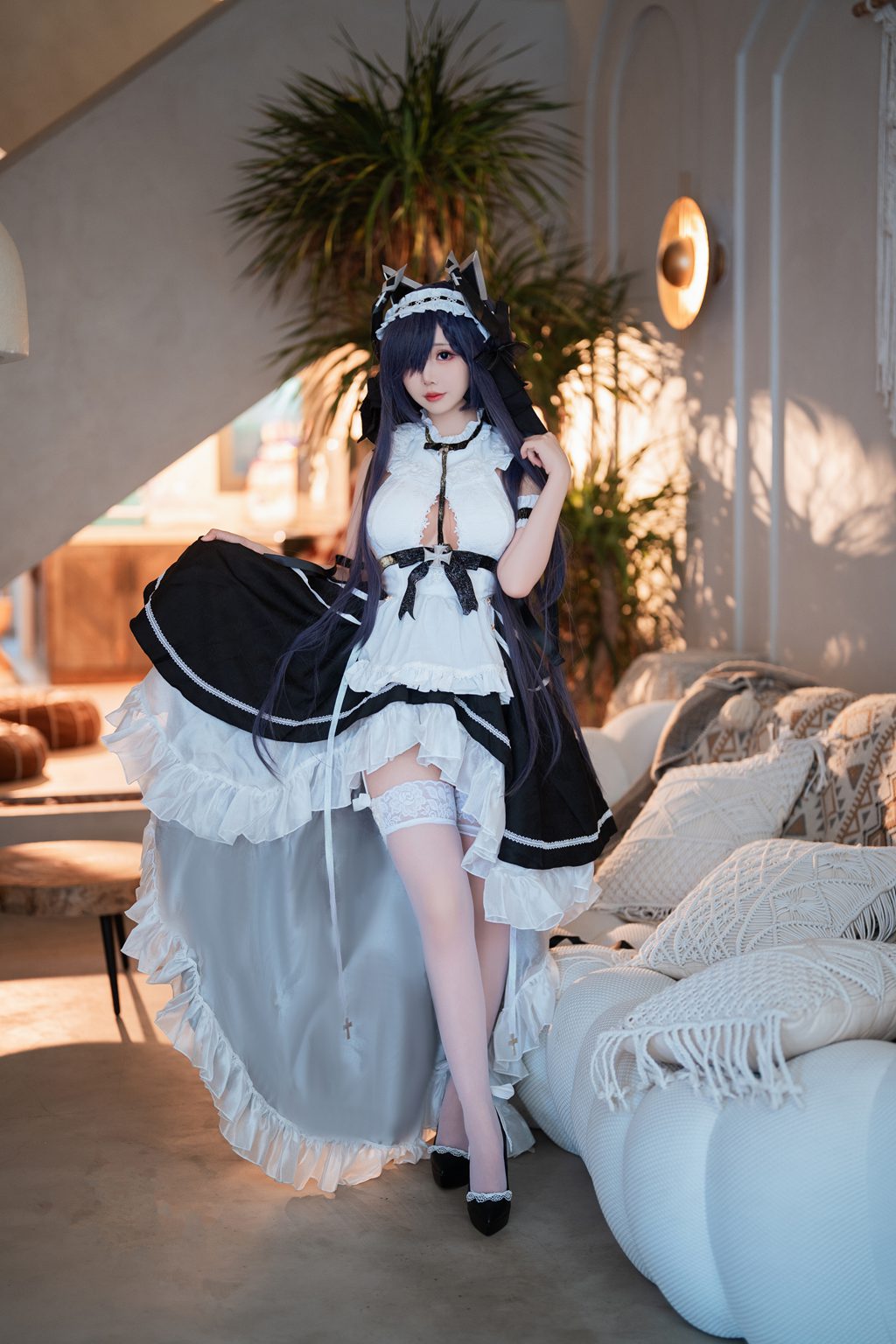 人气动漫Coser@面饼仙儿 碧蓝航线 奥古斯特 女仆[44P-571M] 网红写真-第4张