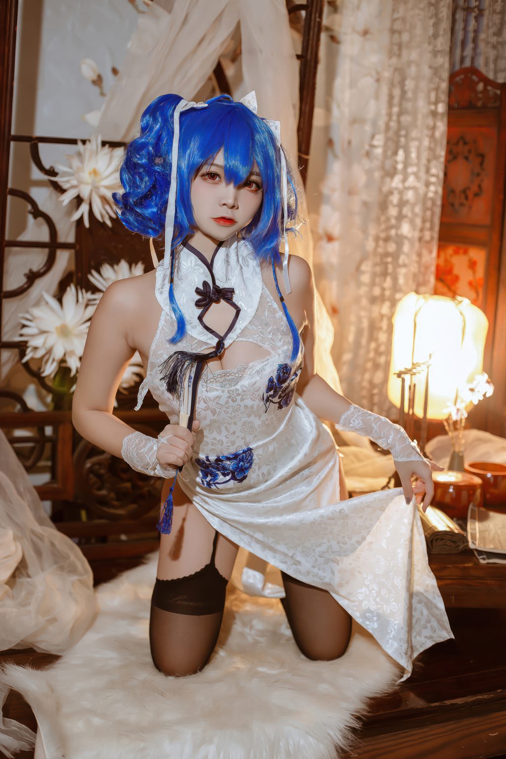 人气Coser动漫博主@二佐Nisa 碧蓝航线 圣路易斯旗袍 [29P/169MB] 网红写真-第4张