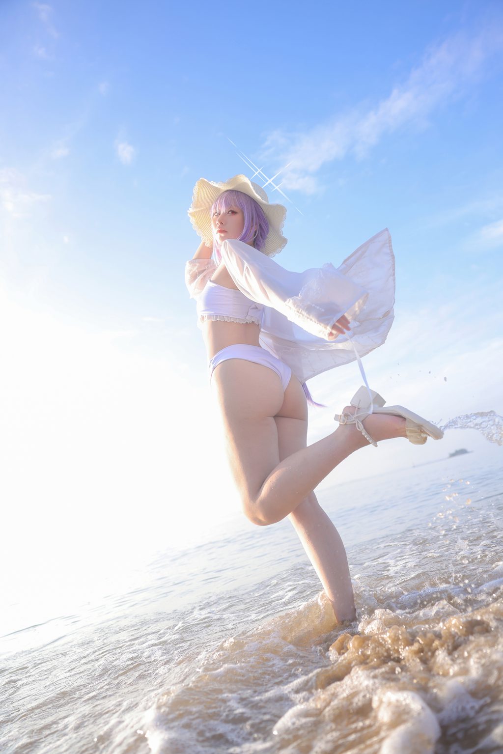 动漫博主@G44不会受伤 蔚蓝档案 亚津子 泳装[31P-328M] 网红写真-第4张