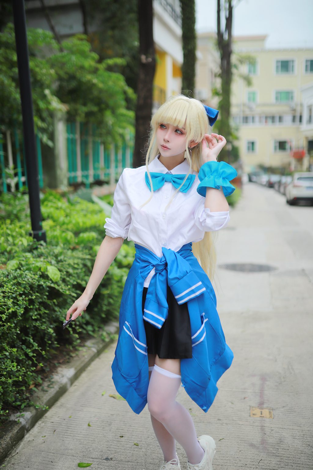 网红Coser@上杉绘梨落 蔚蓝档案 飞鸟马时 校服 [46P-852MB] 网红写真-第4张
