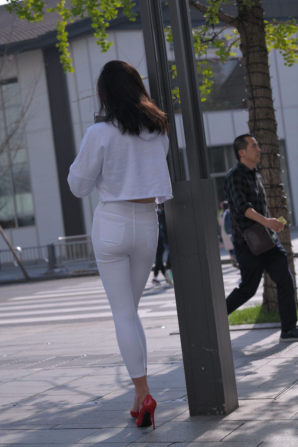 魔镜街拍 NO.530–精选街拍-街拍之魂-紧身白裤[315P/798MB] 其它写真-第4张