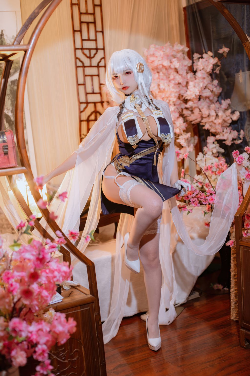 人气Coser动漫博主@二佐Nisa 碧蓝航线 天狼星旗袍 [25P/140MB] 网红写真-第3张