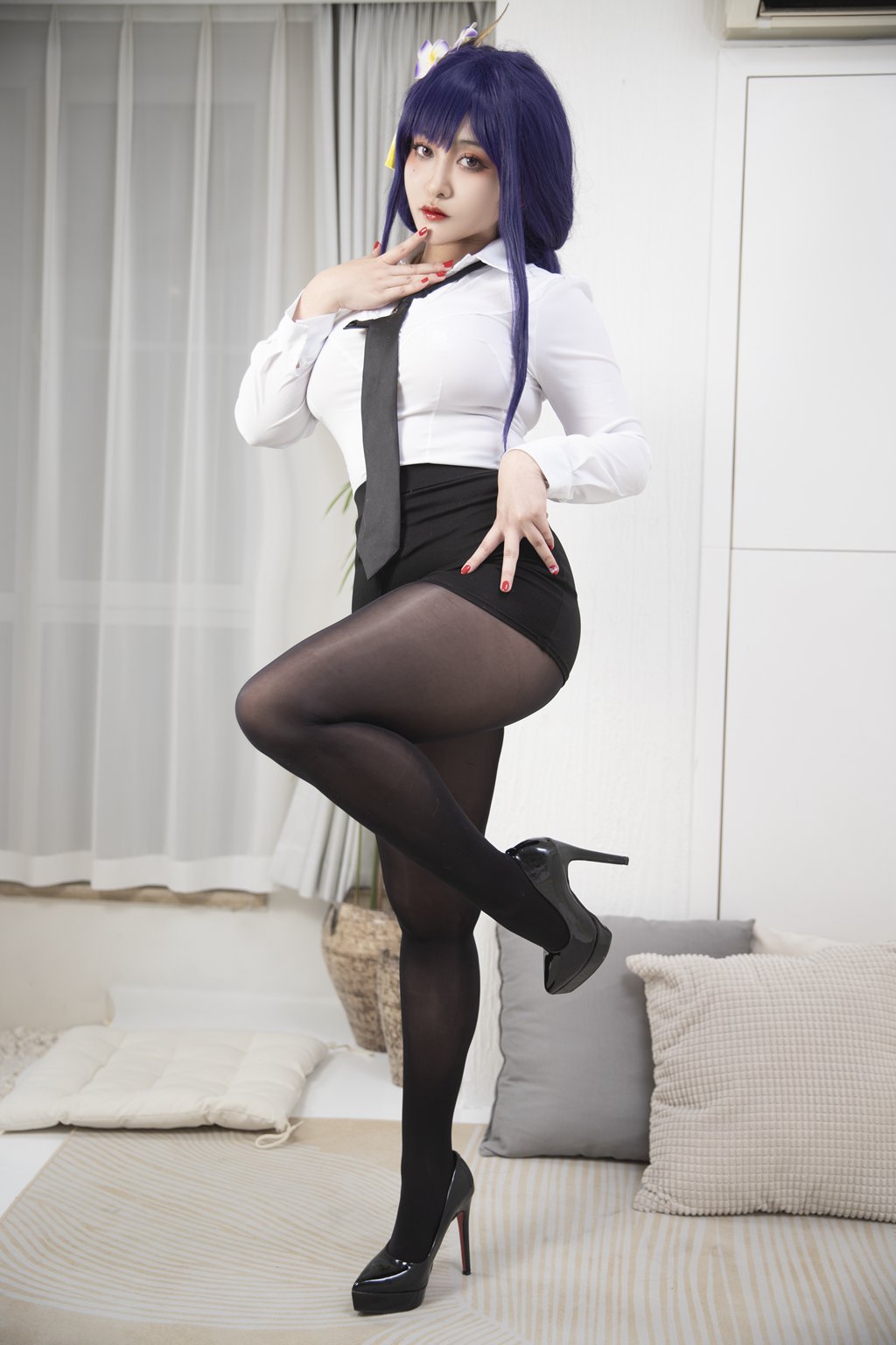 网紅Coser@洛璃 LoLiSAMA  雷电将军OL[74P-704M] 网红写真-第3张