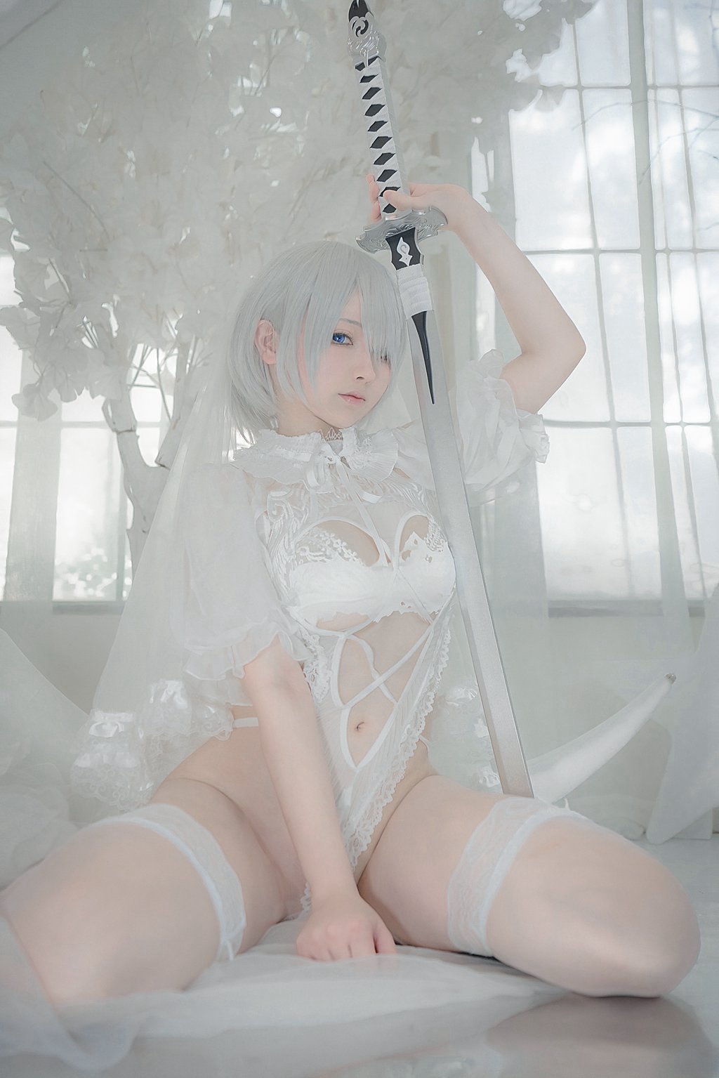 动漫博主@樱梨梨 2B白花嫁 [24P/125MB] 网红写真-第3张