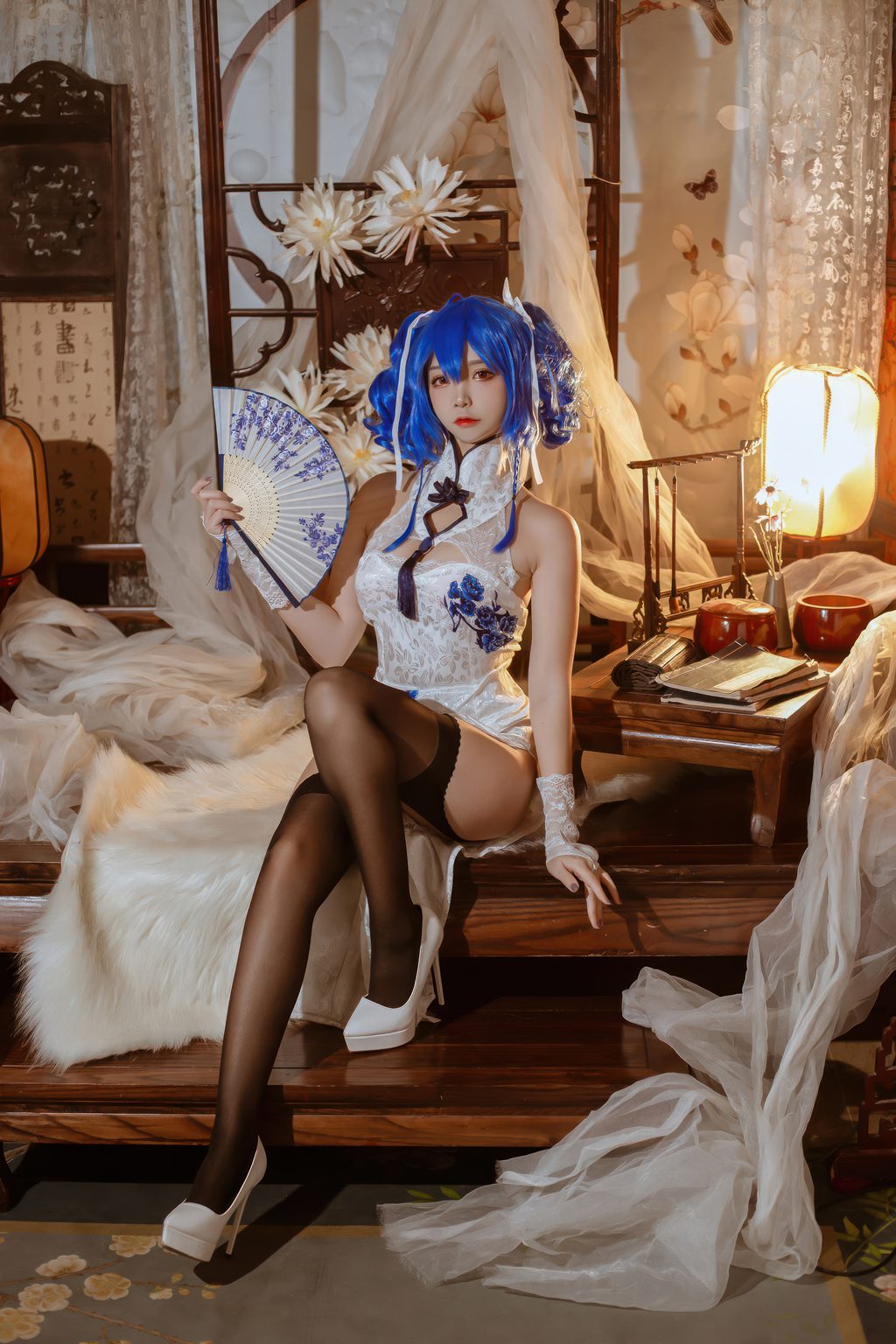 人气Coser动漫博主@二佐Nisa 碧蓝航线 圣路易斯旗袍 [29P/169MB] 网红写真-第2张
