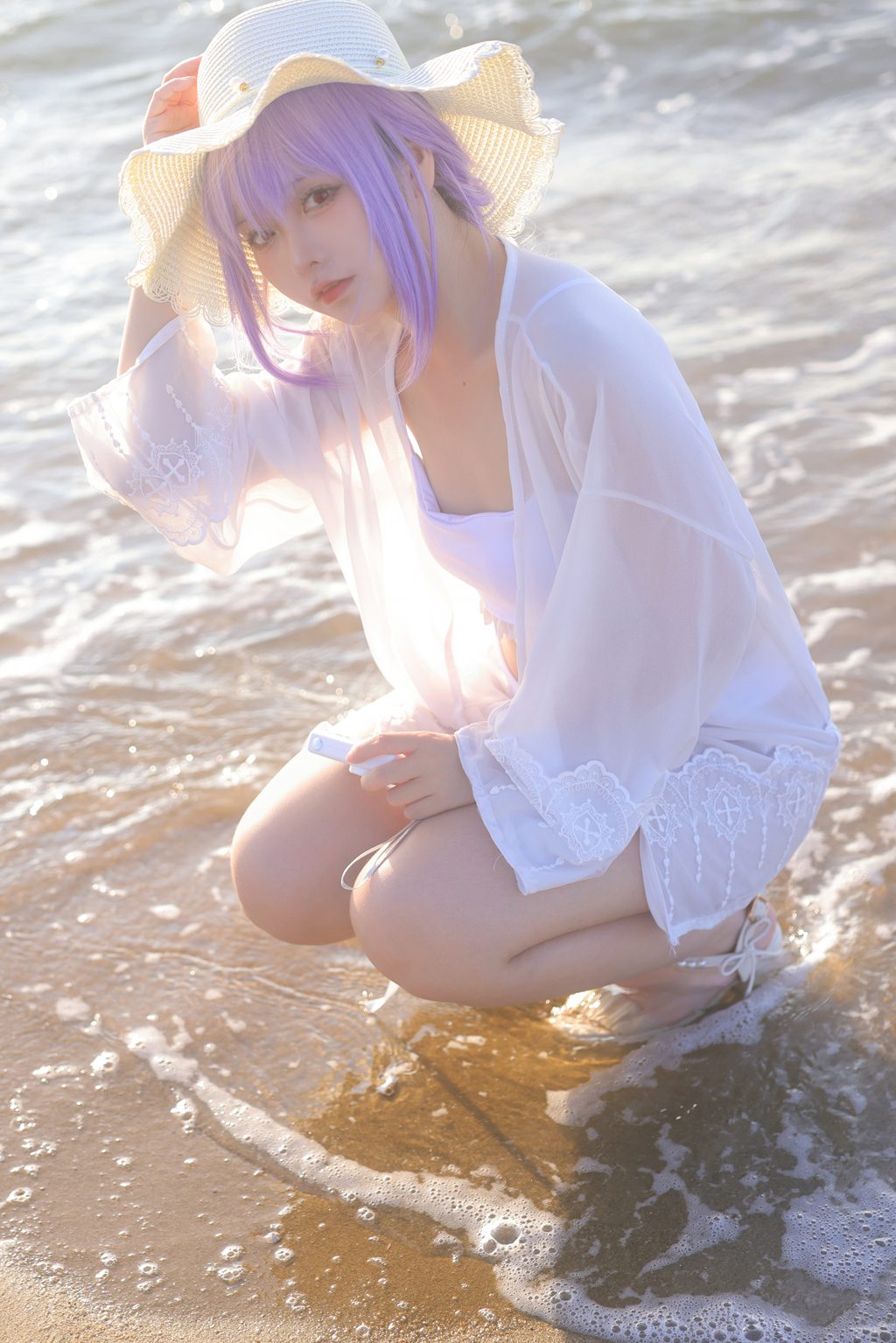动漫博主@G44不会受伤 蔚蓝档案 亚津子 泳装[31P-328M] 网红写真-第2张