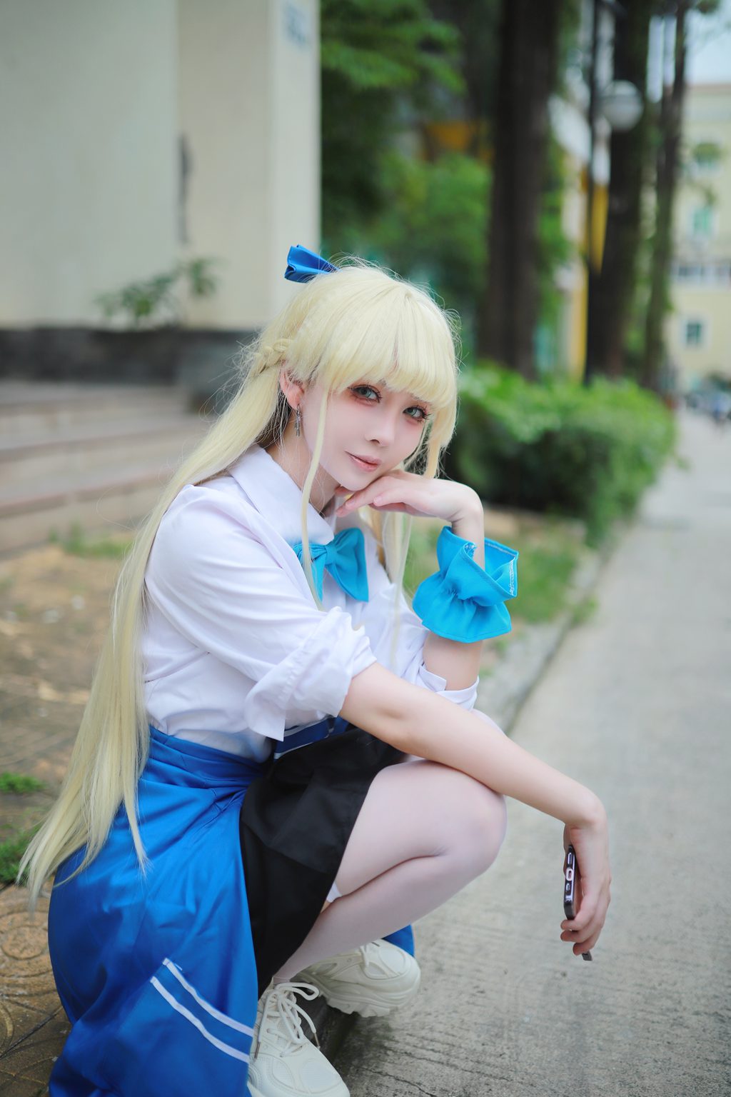 网红Coser@上杉绘梨落 蔚蓝档案 飞鸟马时 校服 [46P-852MB] 网红写真-第2张