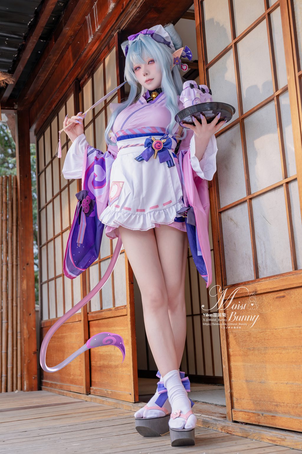 网紅博主@咬一口兔娘(黏黏团子兔) 『浮枕朝颜-梦见月瑞希』红昭愿 [132P/5V/3.11G] 网红写真-第2张