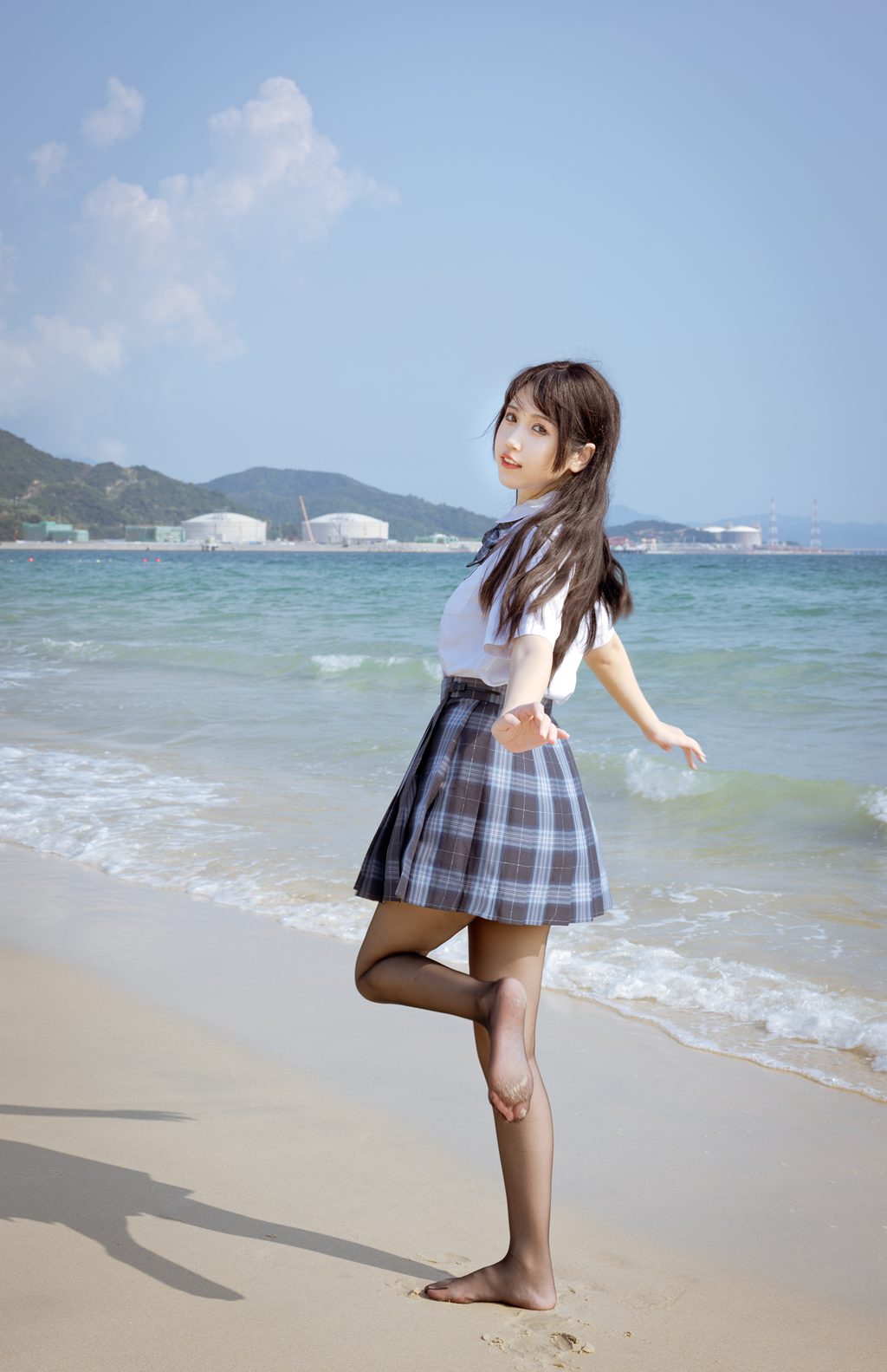 动漫博主@不呆猫 泳衣jk学妹[59P-1V-1.30G] 网红写真-第1张