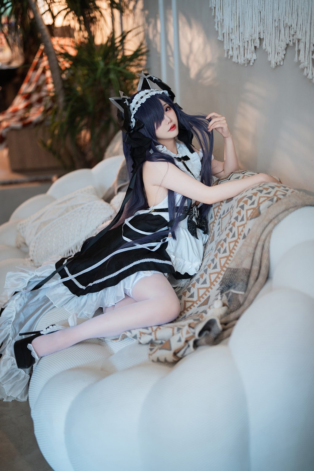 人气动漫Coser@面饼仙儿 碧蓝航线 奥古斯特 女仆[44P-571M] 网红写真-第1张