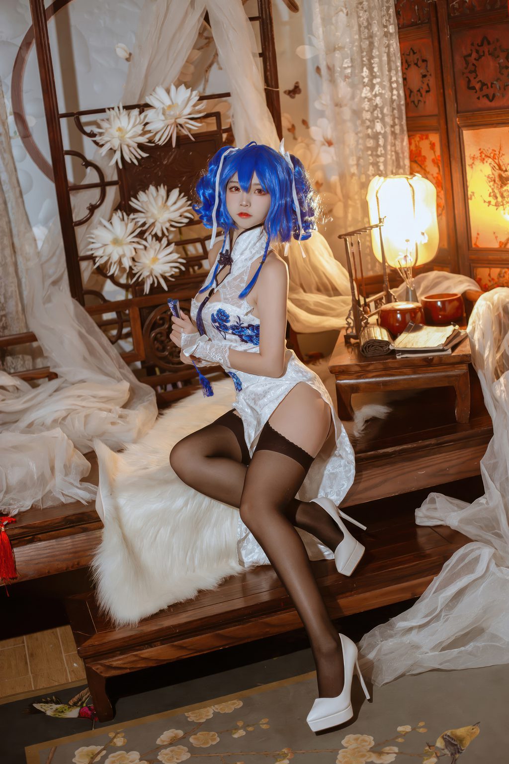 人气Coser动漫博主@二佐Nisa 碧蓝航线 圣路易斯旗袍 [29P/169MB] 网红写真-第1张