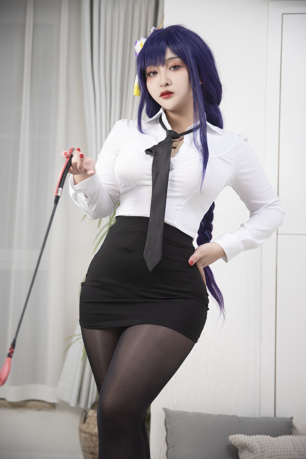 网紅Coser@洛璃 LoLiSAMA  雷电将军OL[74P-704M] 网红写真-第1张