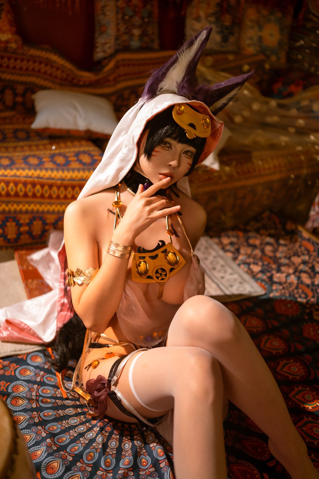 网红Coser@上杉绘梨落 碧蓝航线 武藏 同人舞娘 [18P-449MB] 网红写真-第1张