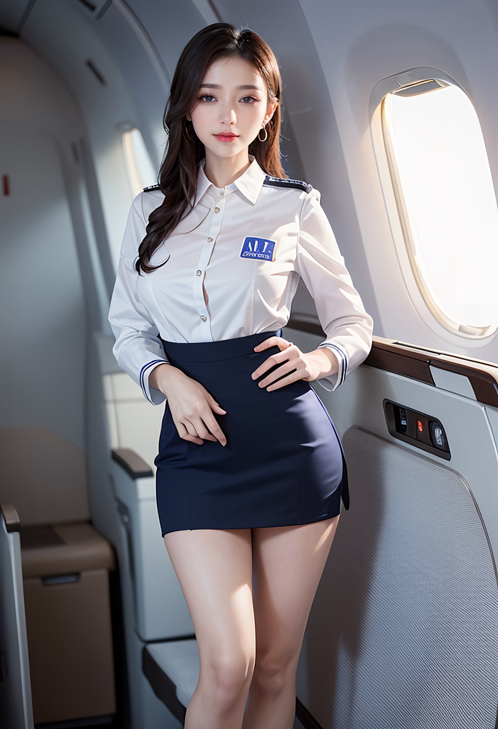 [AI绘画] 气质美女性感的空姐 [48P/100MB] AI美女-第1张