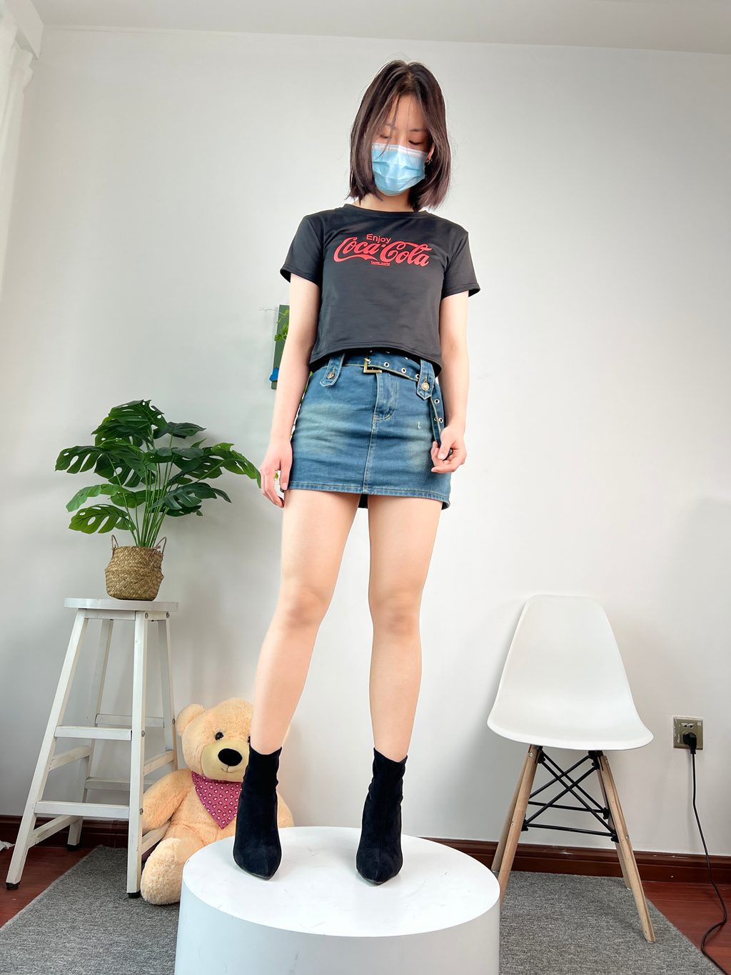 三禾摄影 NO.075 牛仔裙 肉丝 短靴 [258P/1V/1.65GB] 三禾摄影-第1张