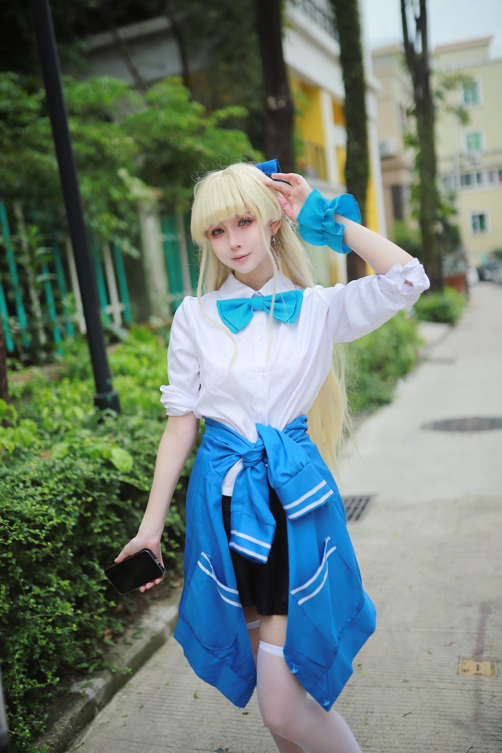 网红Coser@上杉绘梨落 蔚蓝档案 飞鸟马时 校服 [46P-852MB] 网红写真-第1张
