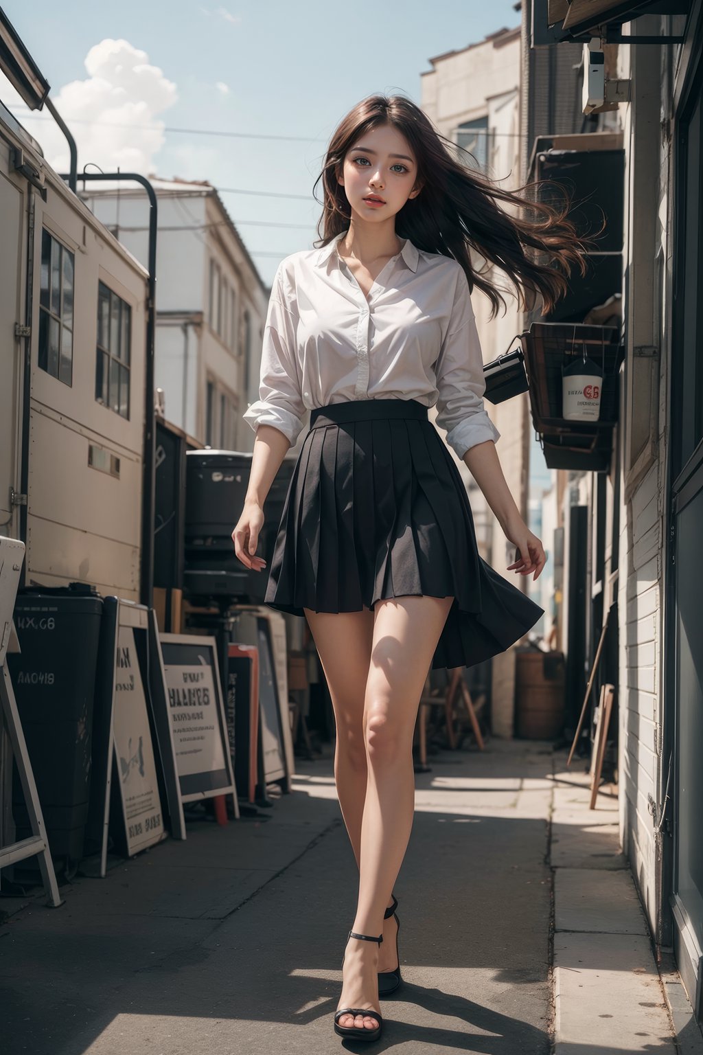 [AI绘画] 百褶裙写真 [30P/216MB] AI美女-第4张