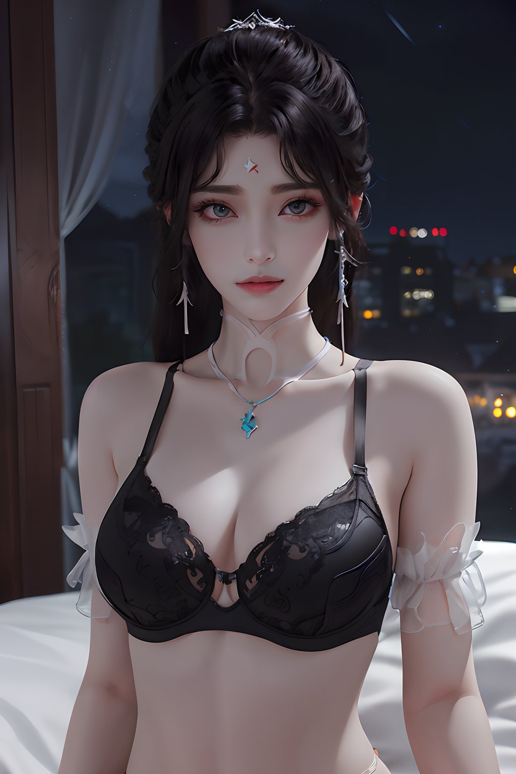 [AI绘画] 黑色比基尼 [90P/229MB] AI美女-第3张