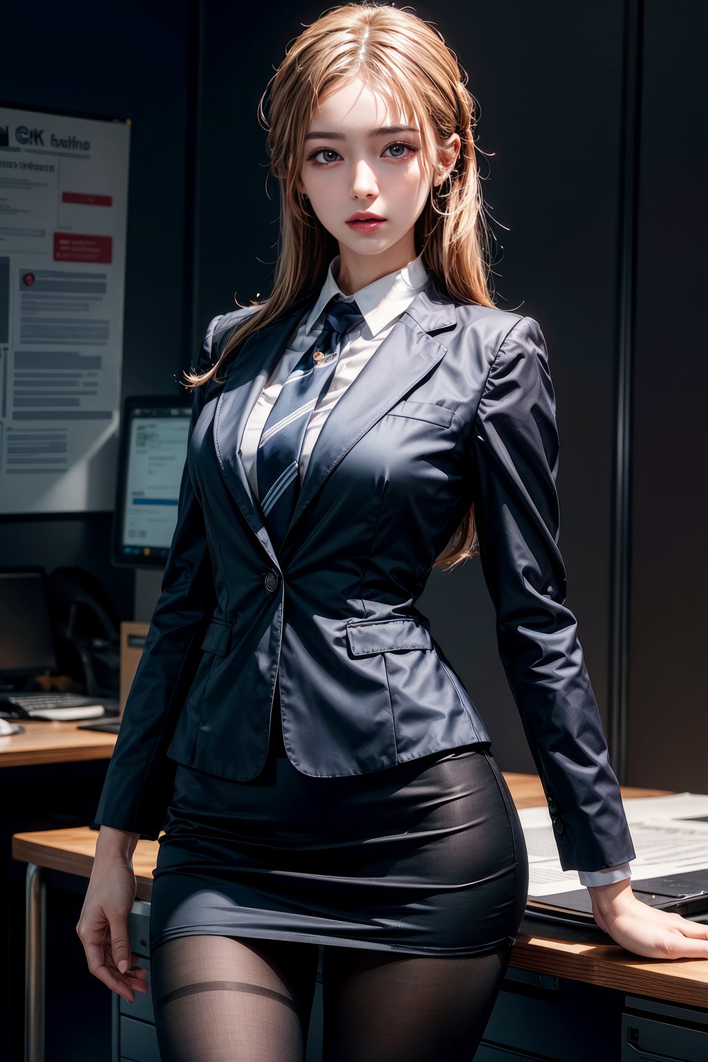 [AI绘画] 嘿丝小秘书 [10P/71MB] AI美女-第2张