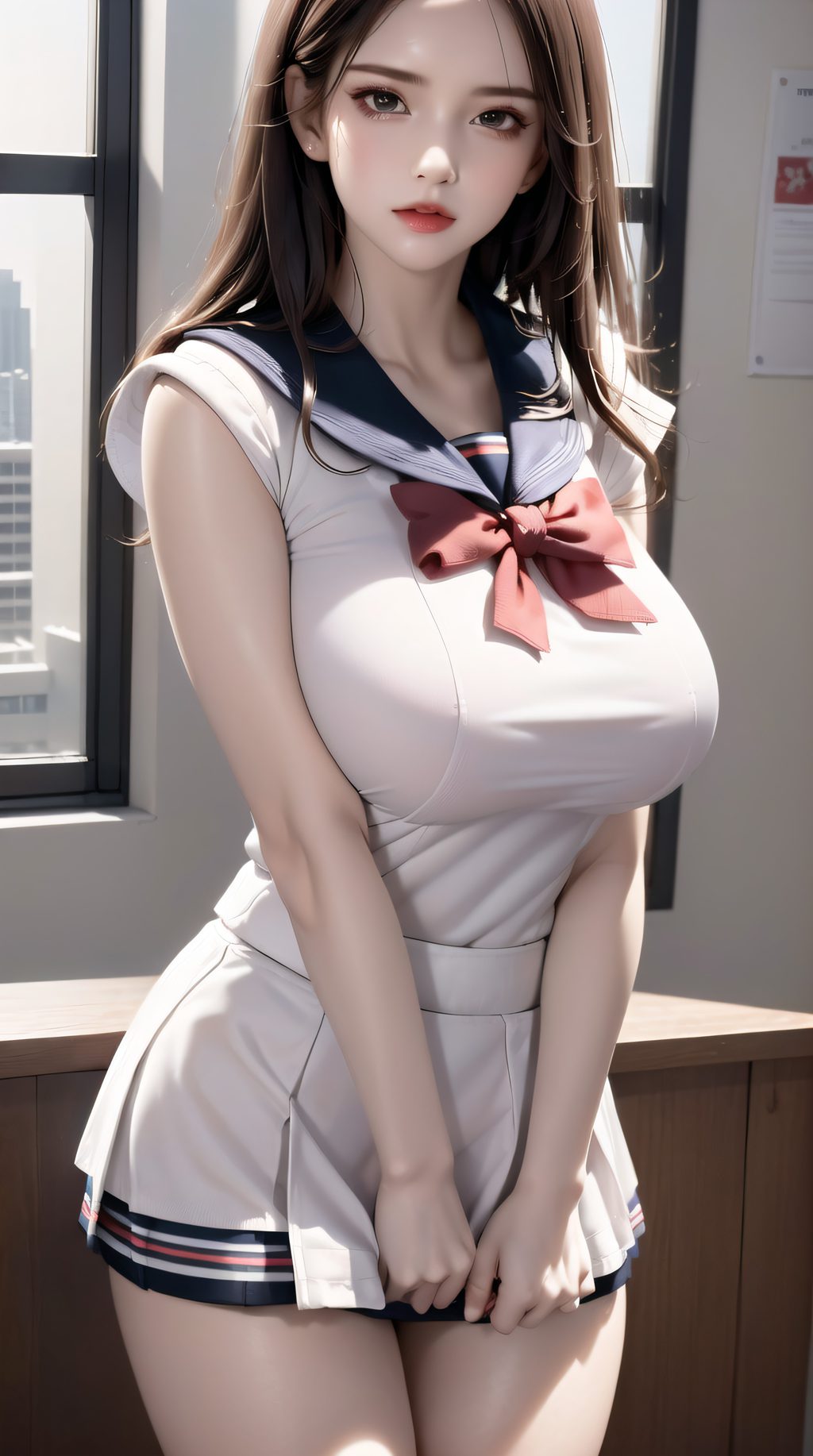 [AI绘画] 女学生 [14P/20MB] AI美女-第1张