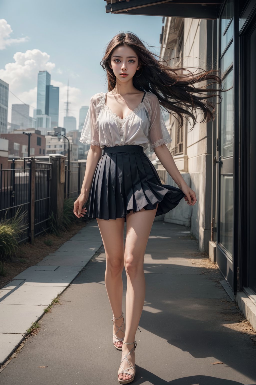 [AI绘画] 百褶裙写真 [30P/216MB] AI美女-第1张