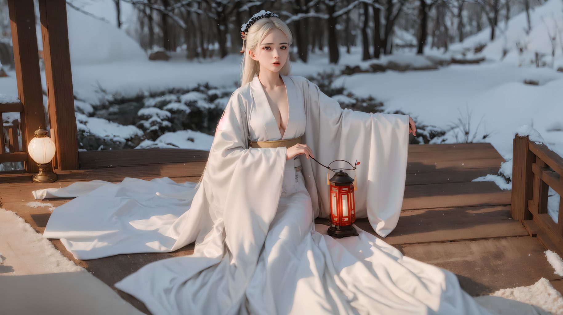 [AI绘画] 古风雪景 [22P/20MB] AI美女-第1张