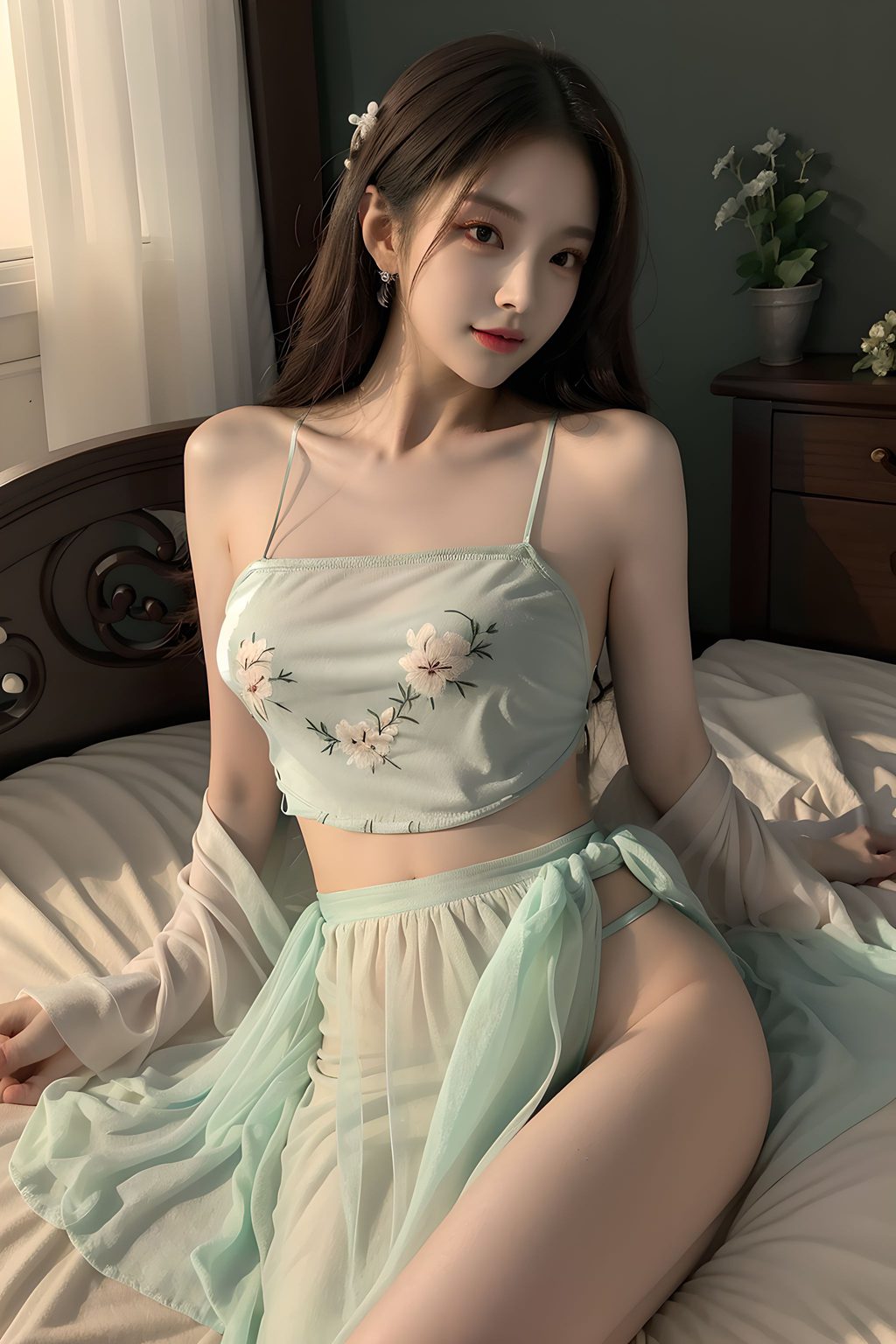 [AI绘画] 睡裙肚兜混搭 [178P/74MB] AI美女-第1张