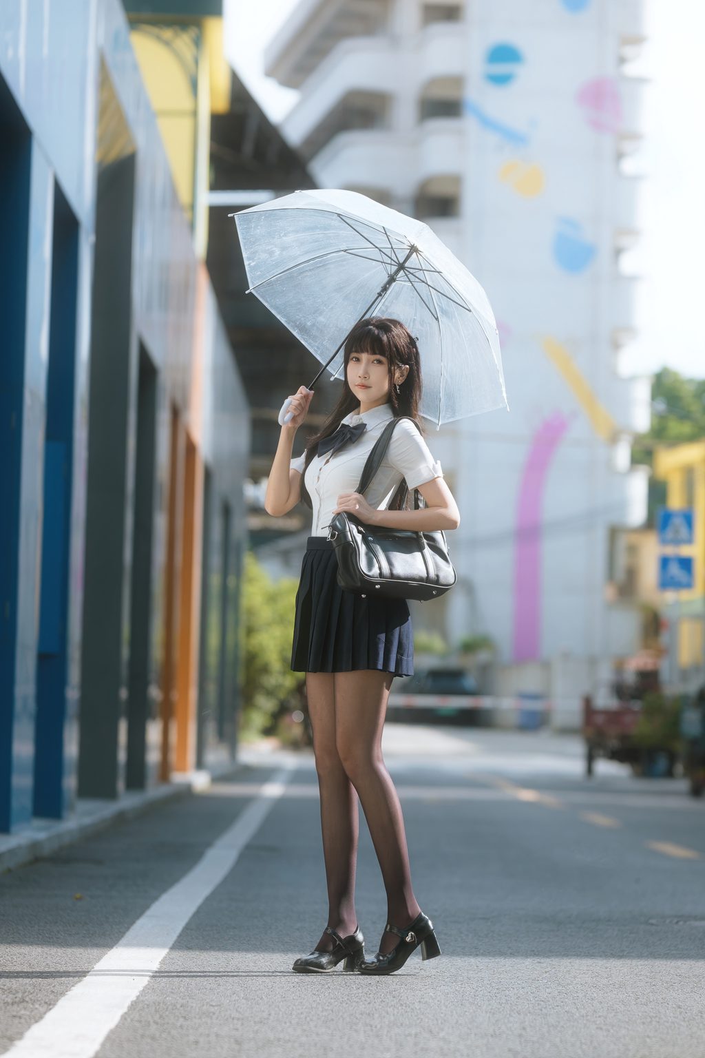 动漫博主@不呆猫 JK学妹户外[59P-391M] 网红写真-第2张