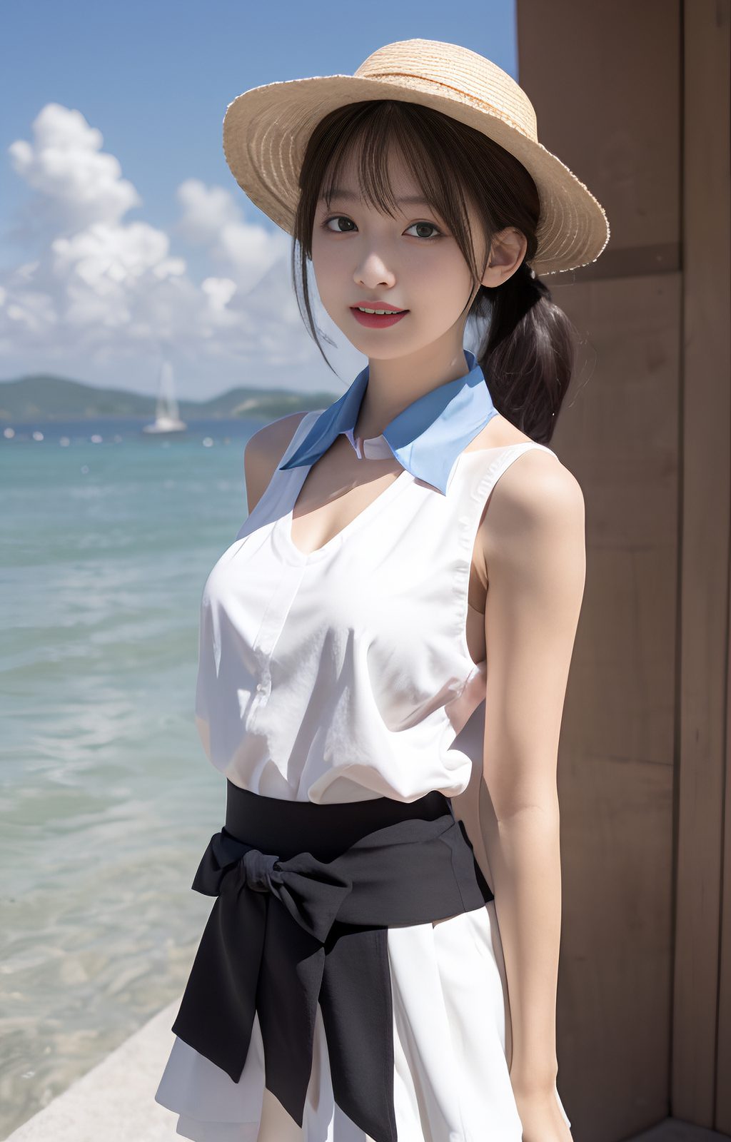 [AI绘画] 五一海边度假 [39P/138MB] AI美女-第1张