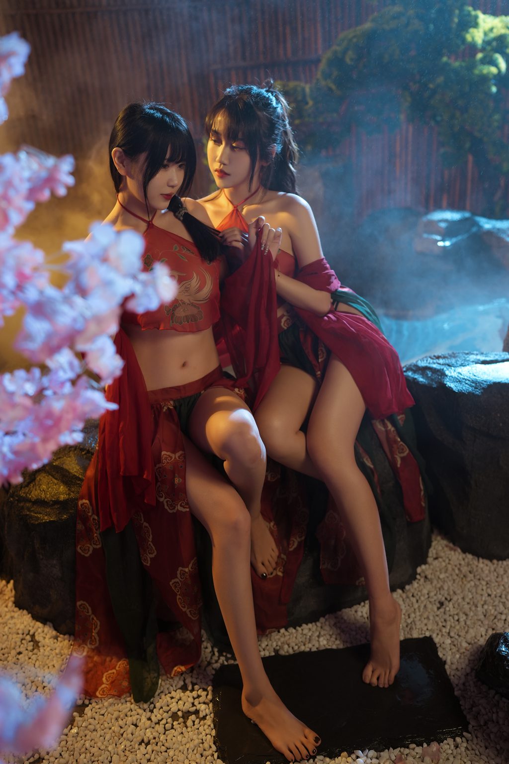 动漫博主@不呆猫&Tina很妖孽呀 古风双人[16P-226.3M] 网红写真-第2张