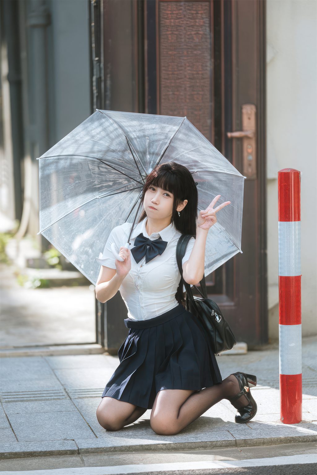 动漫博主@不呆猫 JK学妹户外[59P-391M] 网红写真-第3张