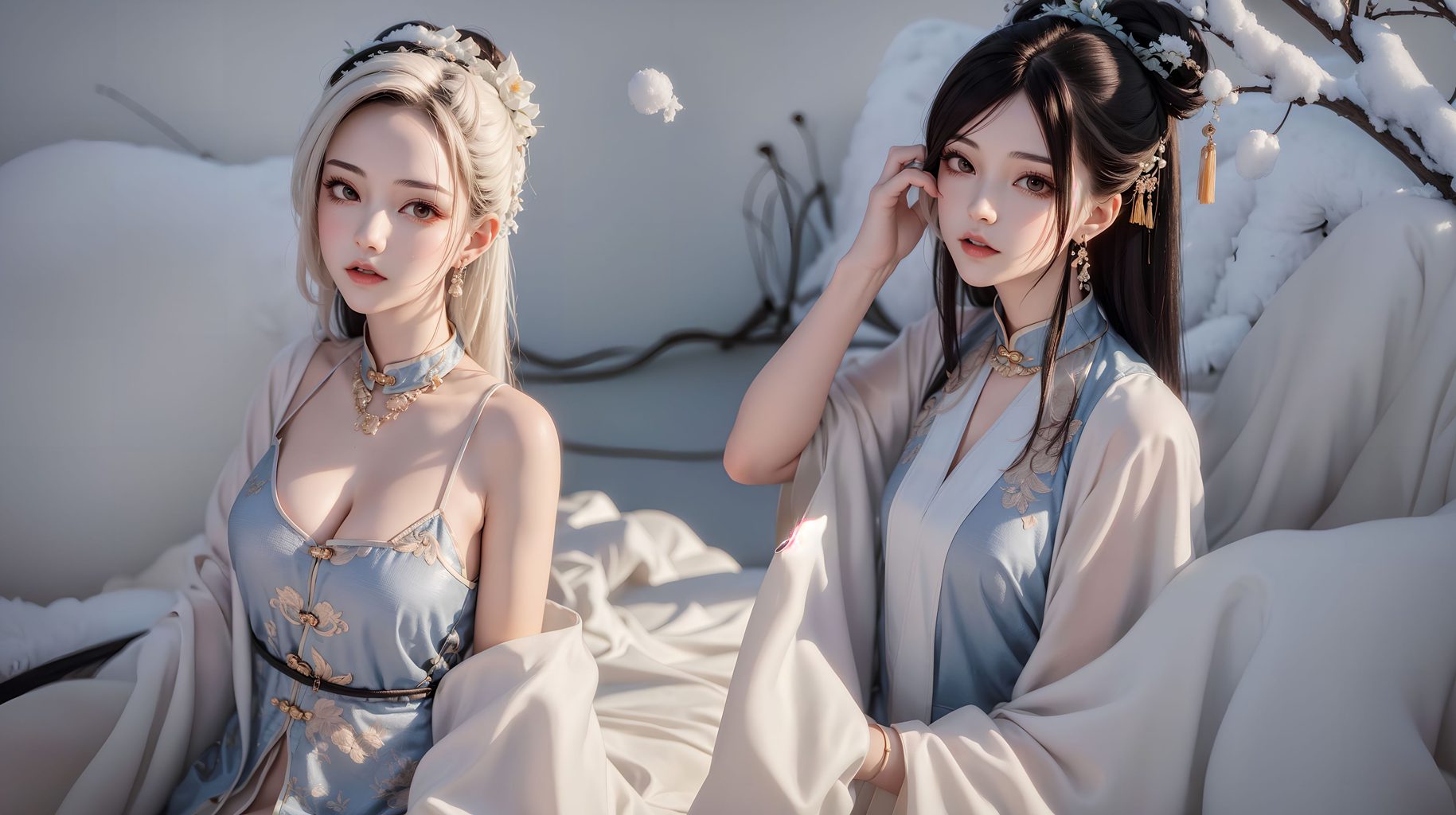 [AI绘画] 古风雪景 [22P/20MB] AI美女-第3张