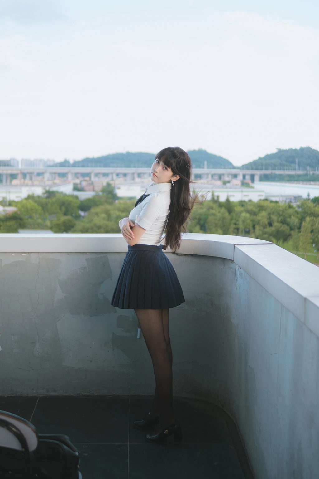 动漫博主@不呆猫 JK学妹户外[59P-391M] 网红写真-第4张