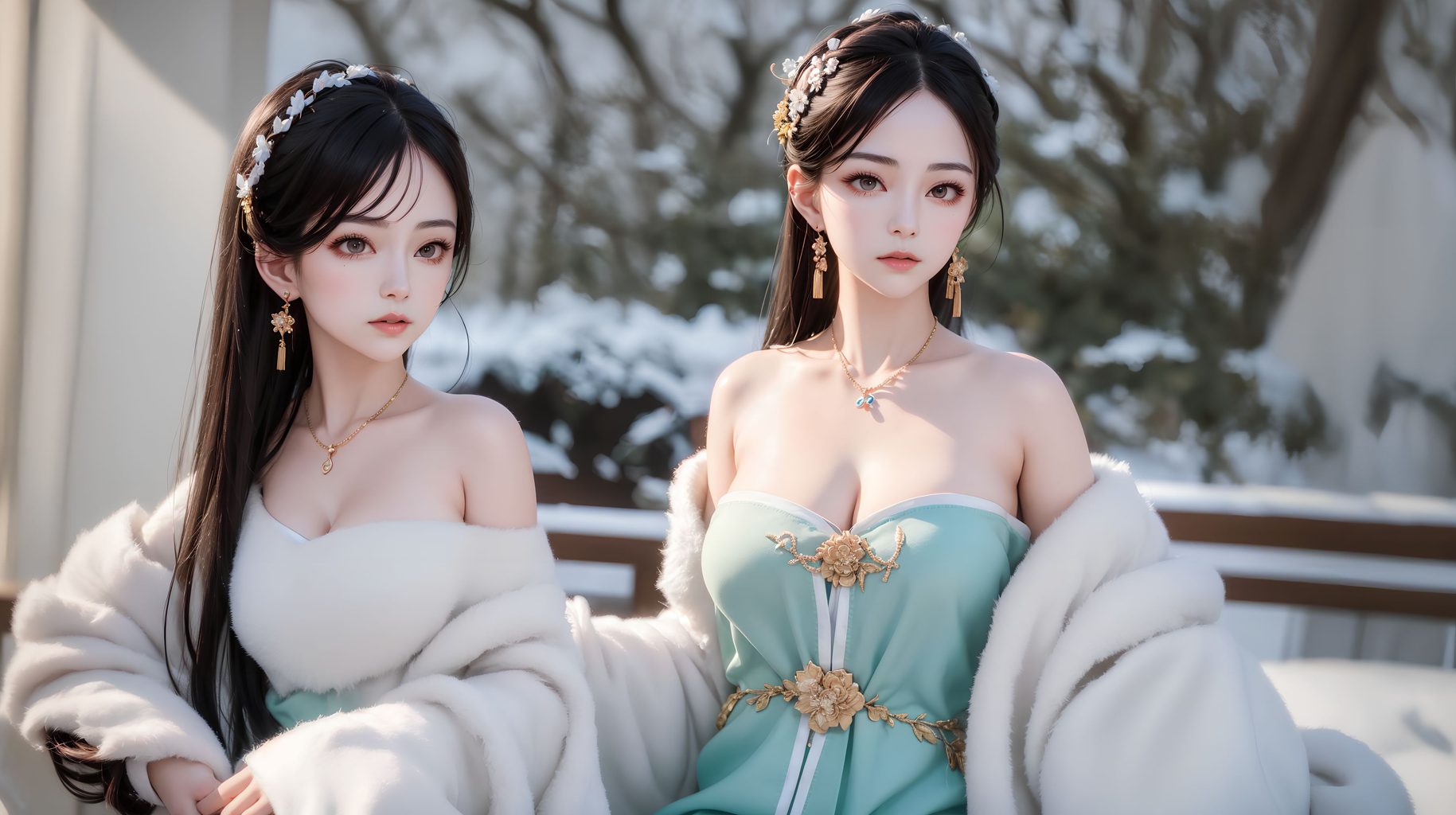 [AI绘画] 古风雪景 [22P/20MB] AI美女-第4张