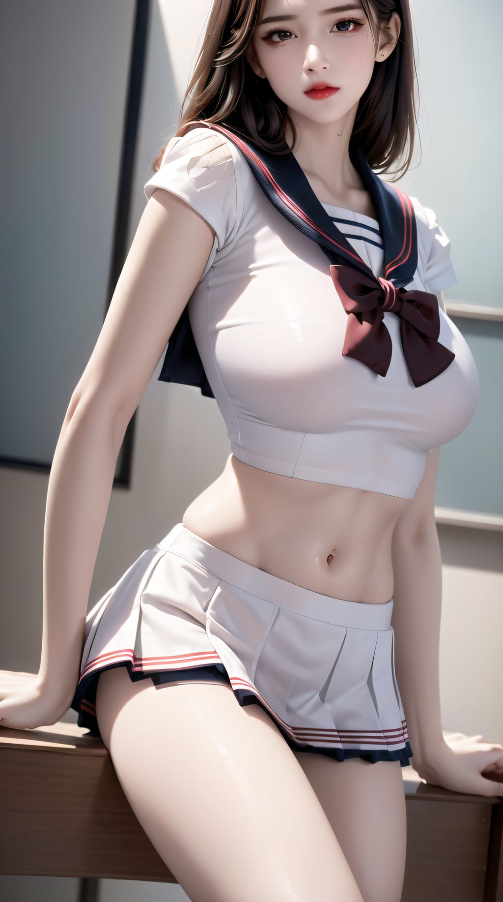 [AI绘画] 女学生 [14P/20MB] AI美女-第3张