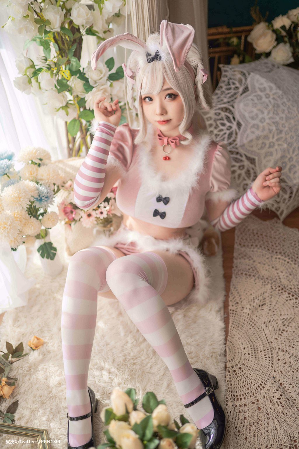 微博人气博主@皮皮奶可可爱了-粉色兔兔 [71P-1.64GB] 网红写真-第1张