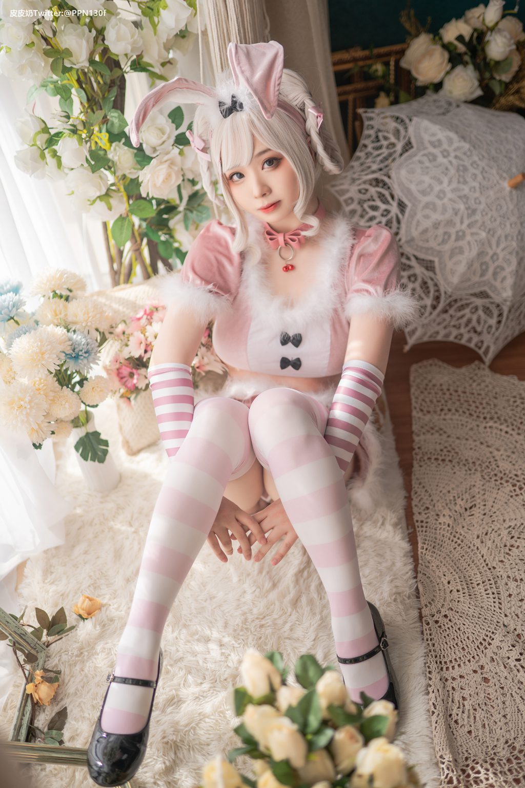 微博人气博主@皮皮奶可可爱了-粉色兔兔 [71P-1.64GB] 网红写真-第2张