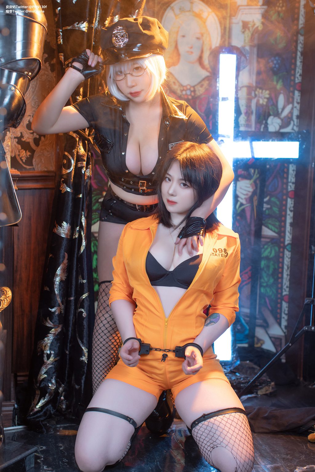 微博人气博主@皮皮奶可可爱了x喵零 匪警 [60P-0.98GB] 网红写真-第4张