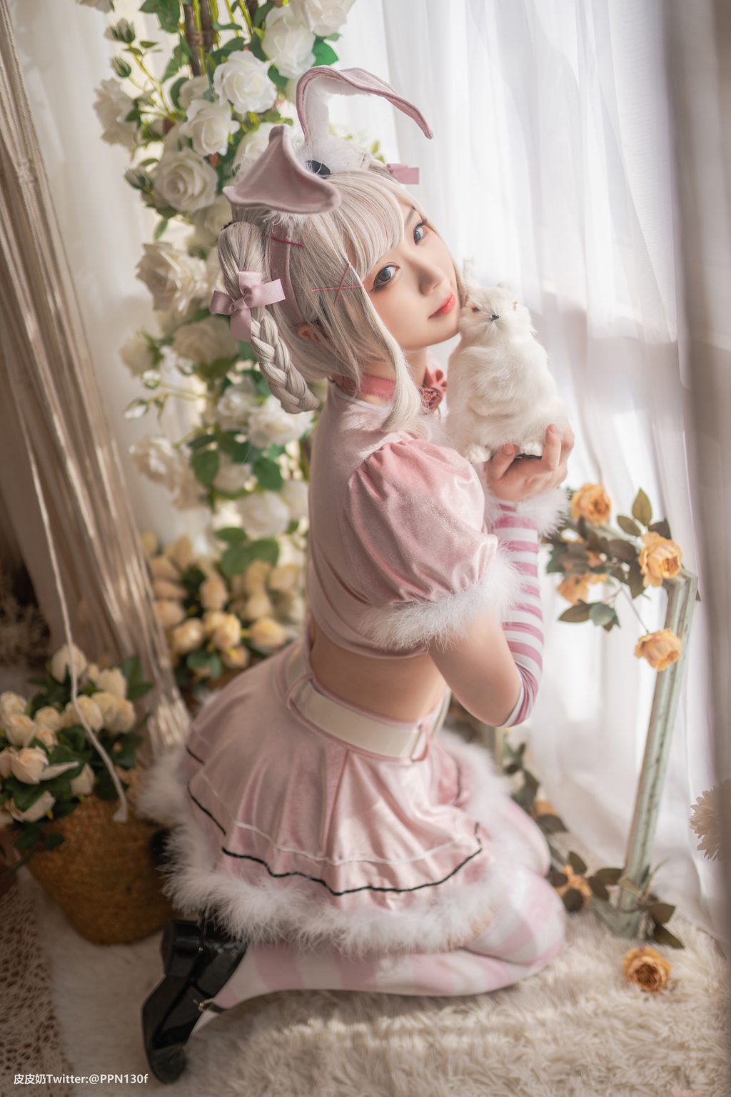 微博人气博主@皮皮奶可可爱了-粉色兔兔 [71P-1.64GB] 网红写真-第4张