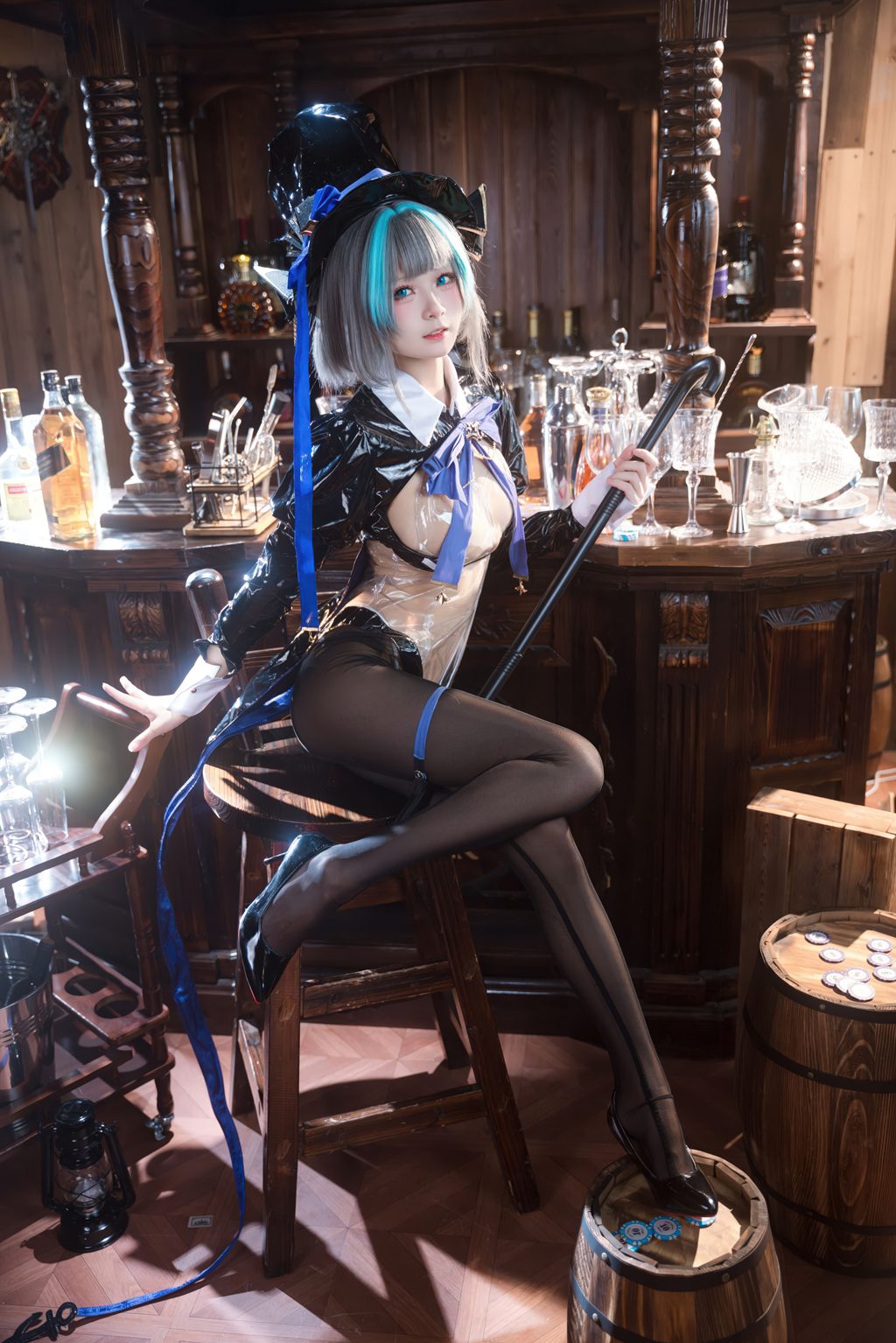 人气Coser@九柒喵 碧蓝航线 柴郡兔女郎 [58P/1.39G] 网红写真-第4张