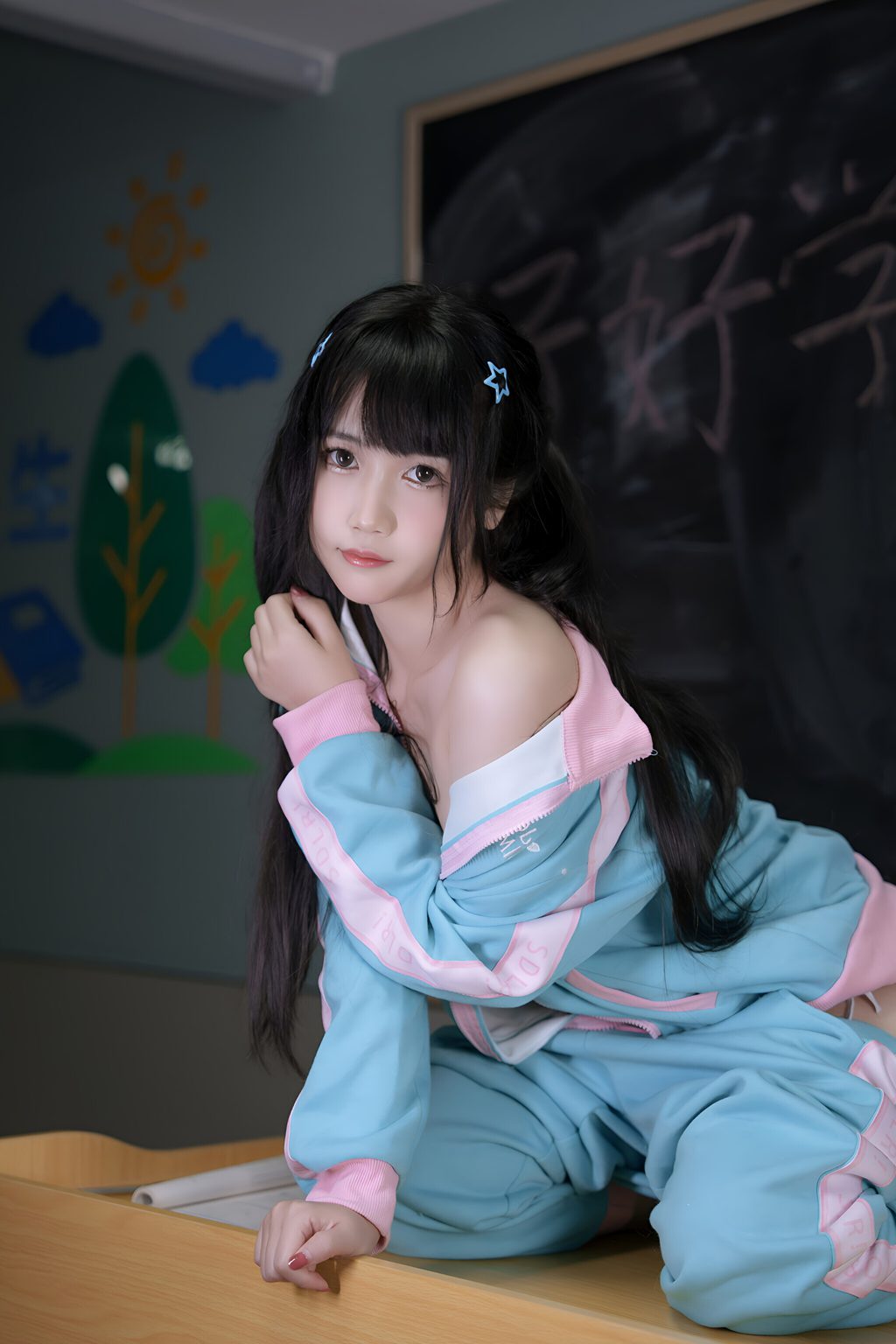 动漫博主@不呆猫  涂油教室实习生[77P-1V-1.19G] 网红写真-第2张