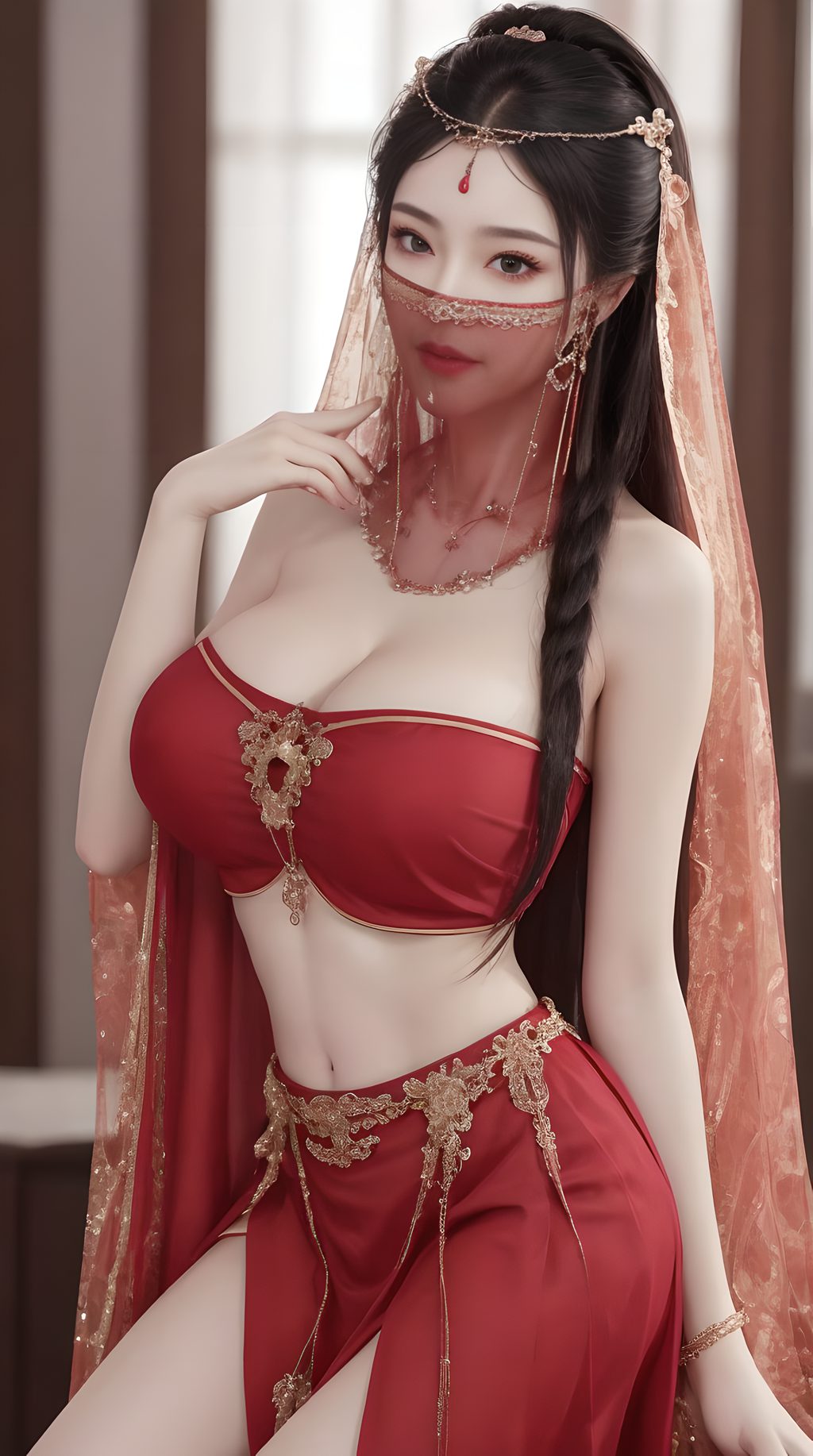 [AI绘画] 异族风情面纱 [49P/279MB] AI美女-第1张