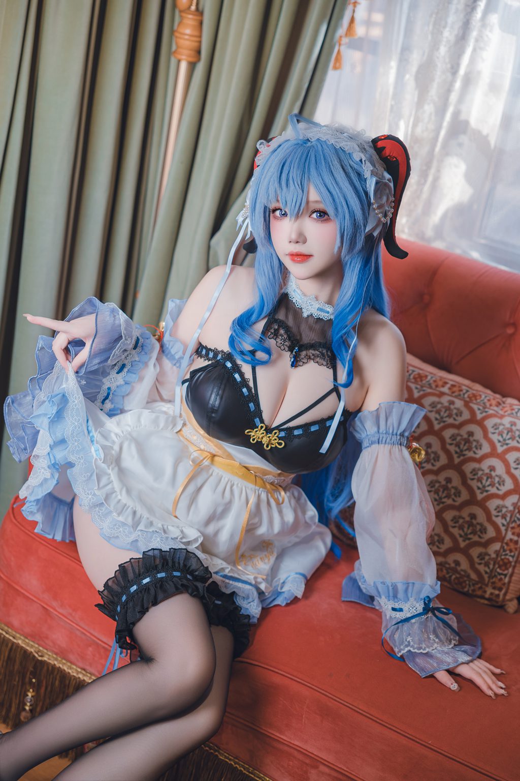 动漫博主@雪晴Astra 原神 甘雨女仆 [31P/1V/806MB] 网红写真-第2张