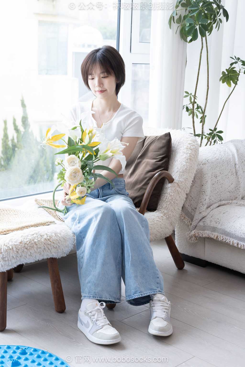 [BoBoSocks袜啵啵] NO.708 小甜豆 板鞋、纯白棉袜（高筒）[170P/1V/6.28GB] 年费专享-第3张