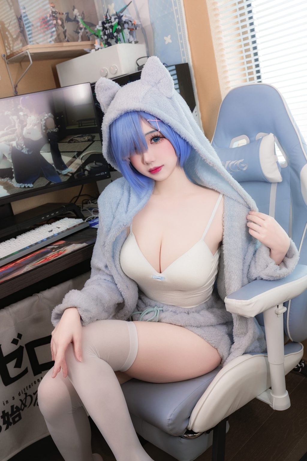 动漫博主@雪晴Astra 雷姆猫 [13P/167MB] 网红写真-第3张