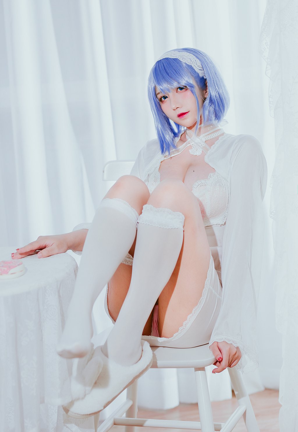 知名动漫博主@九曲Jean 恰巴耶夫睡衣 [20P/103MB] 网红写真-第4张