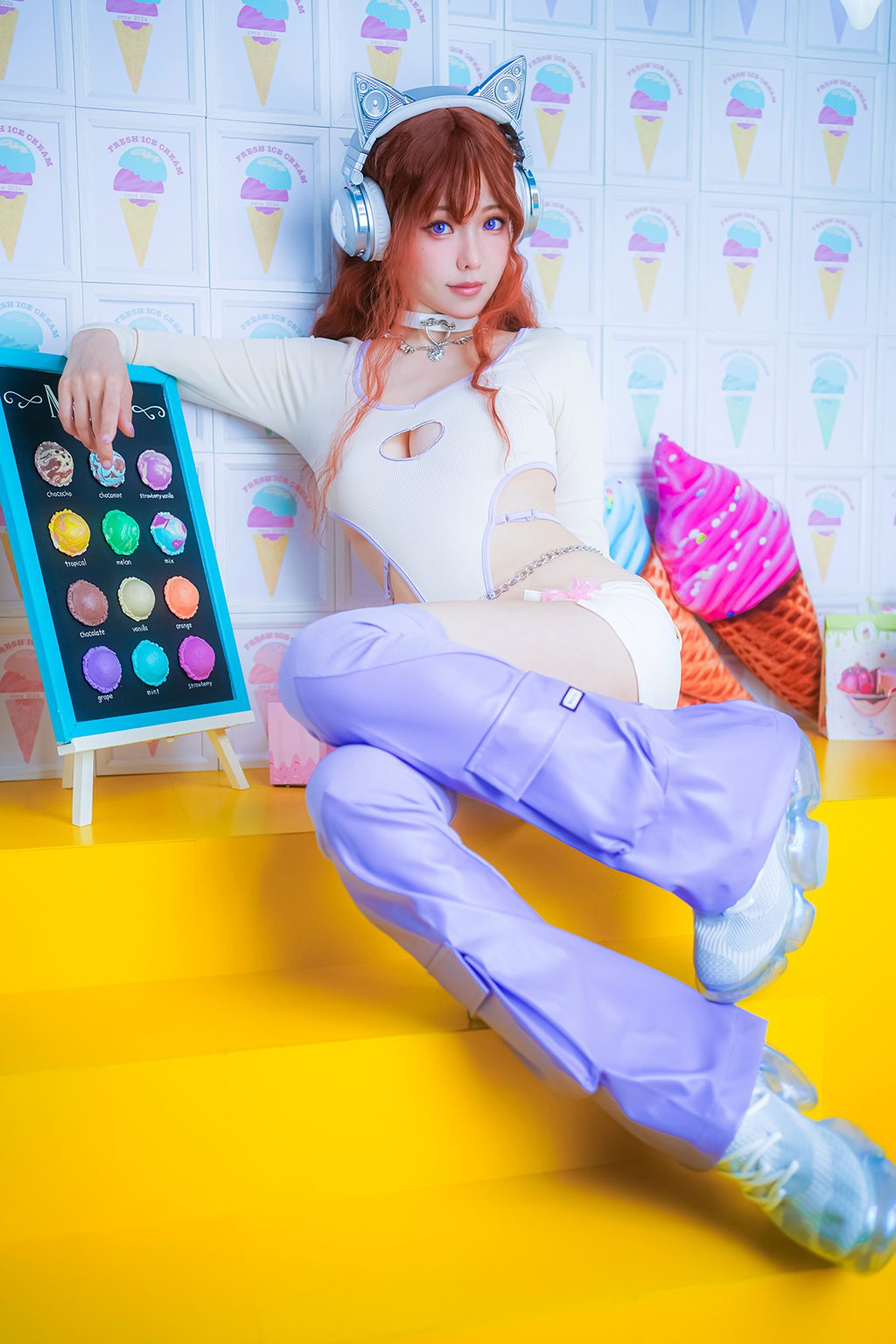 台湾Coser@ ElyEE子 2025年09月订阅 Maoin Y2K貓音 [30P3V100M] 网红写真-第3张