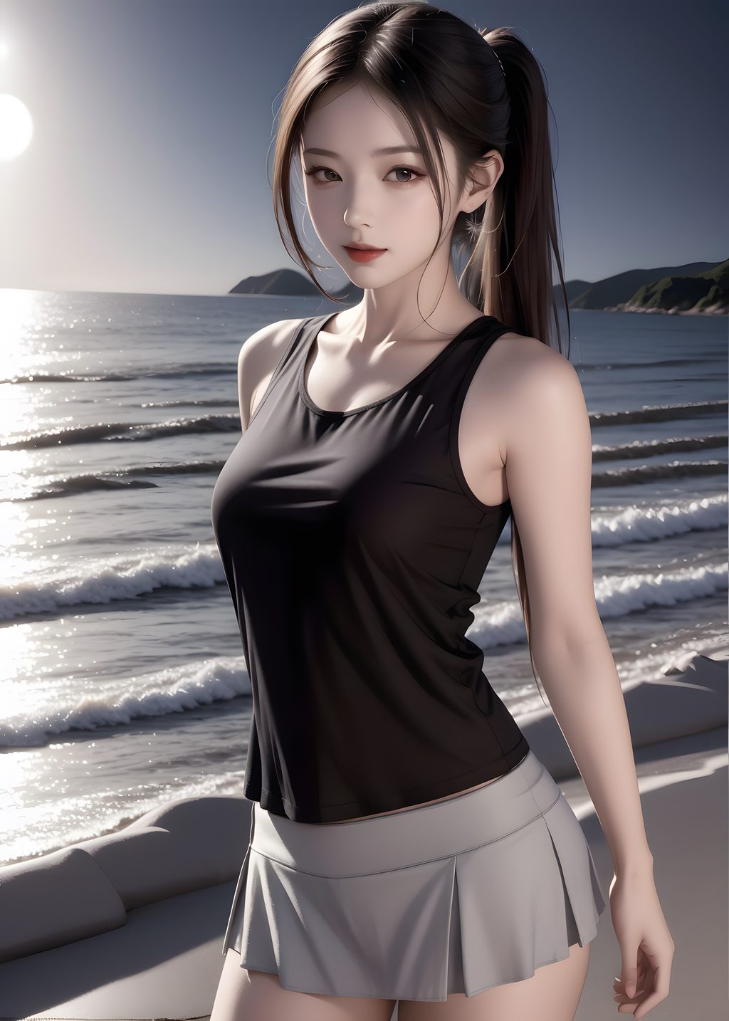 [AI绘画] 夏季海滩妹子4K [27P/45MB] AI美女-第2张