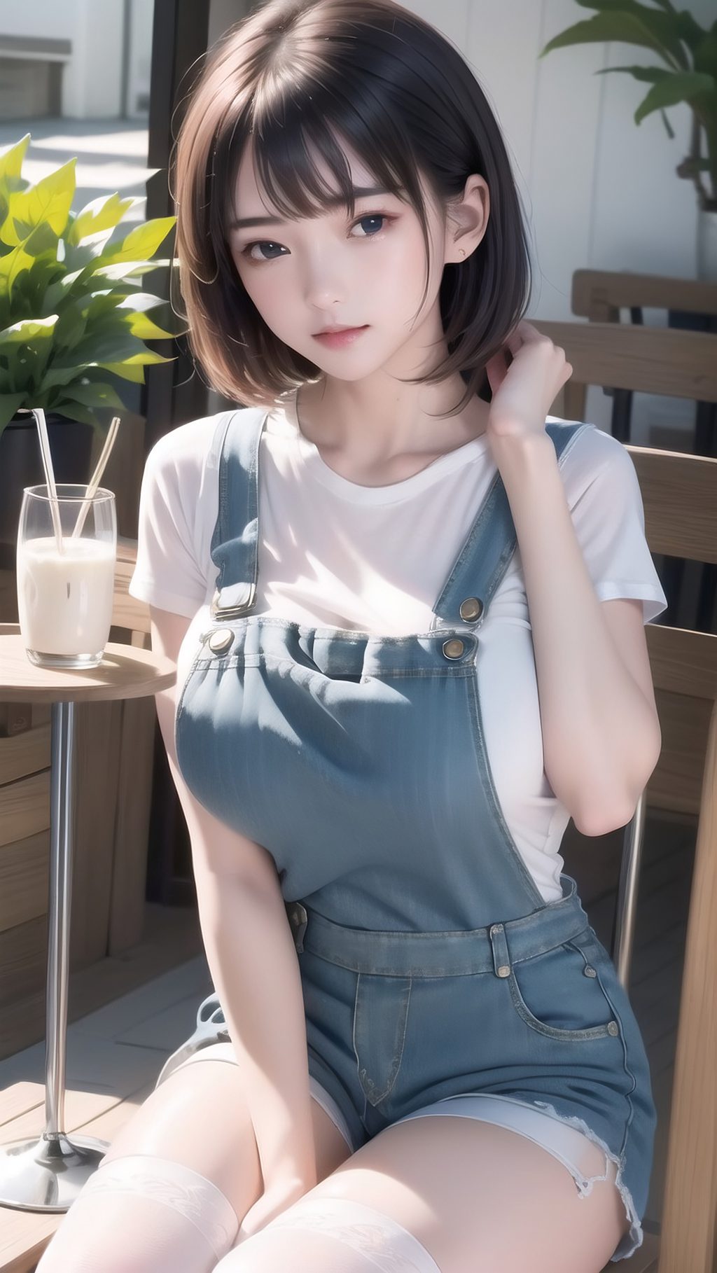 [AI绘画] 背带裤 [20P/74MB] AI美女-第3张