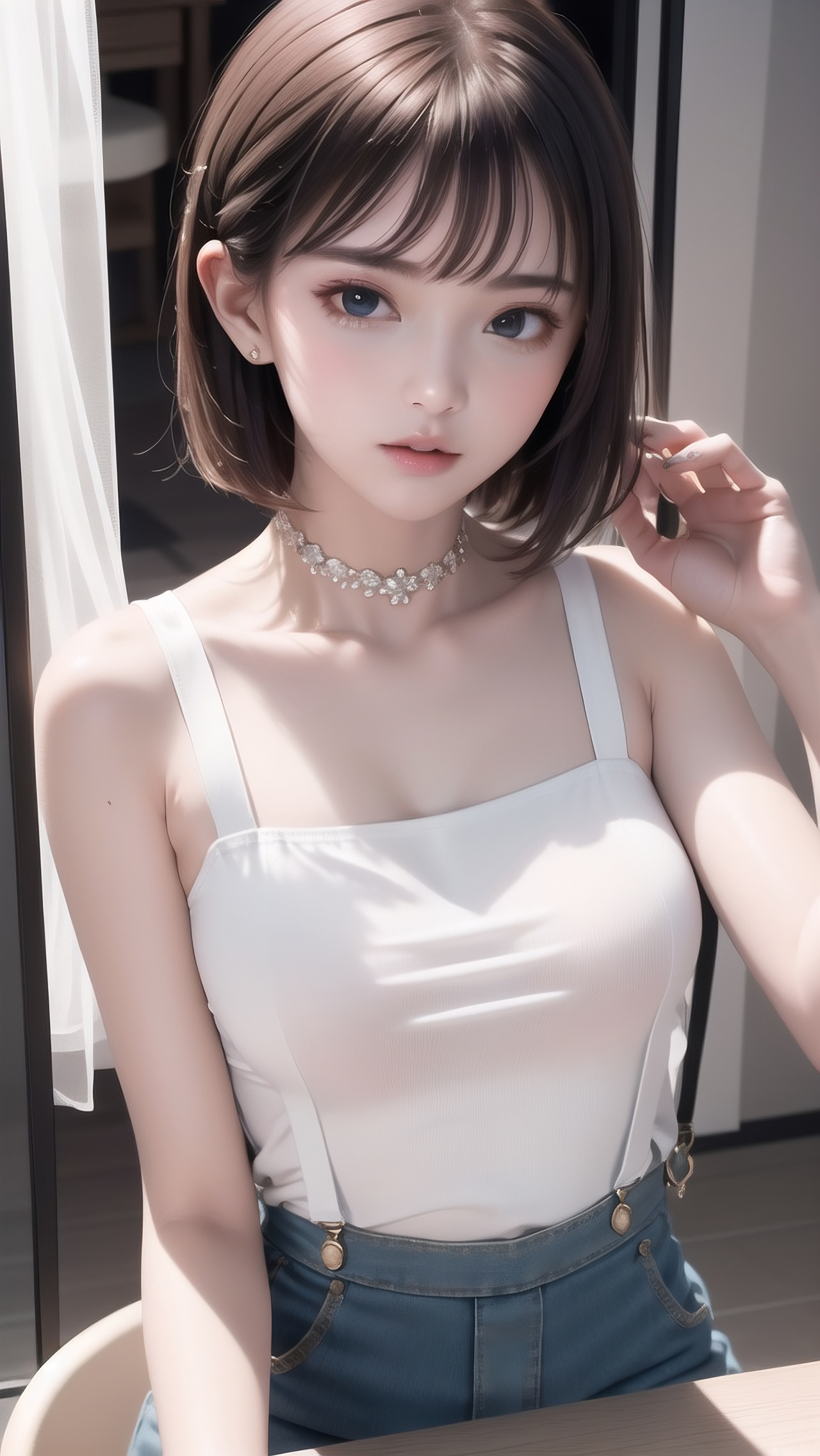 [AI绘画] 背带裤 [20P/74MB] AI美女-第4张